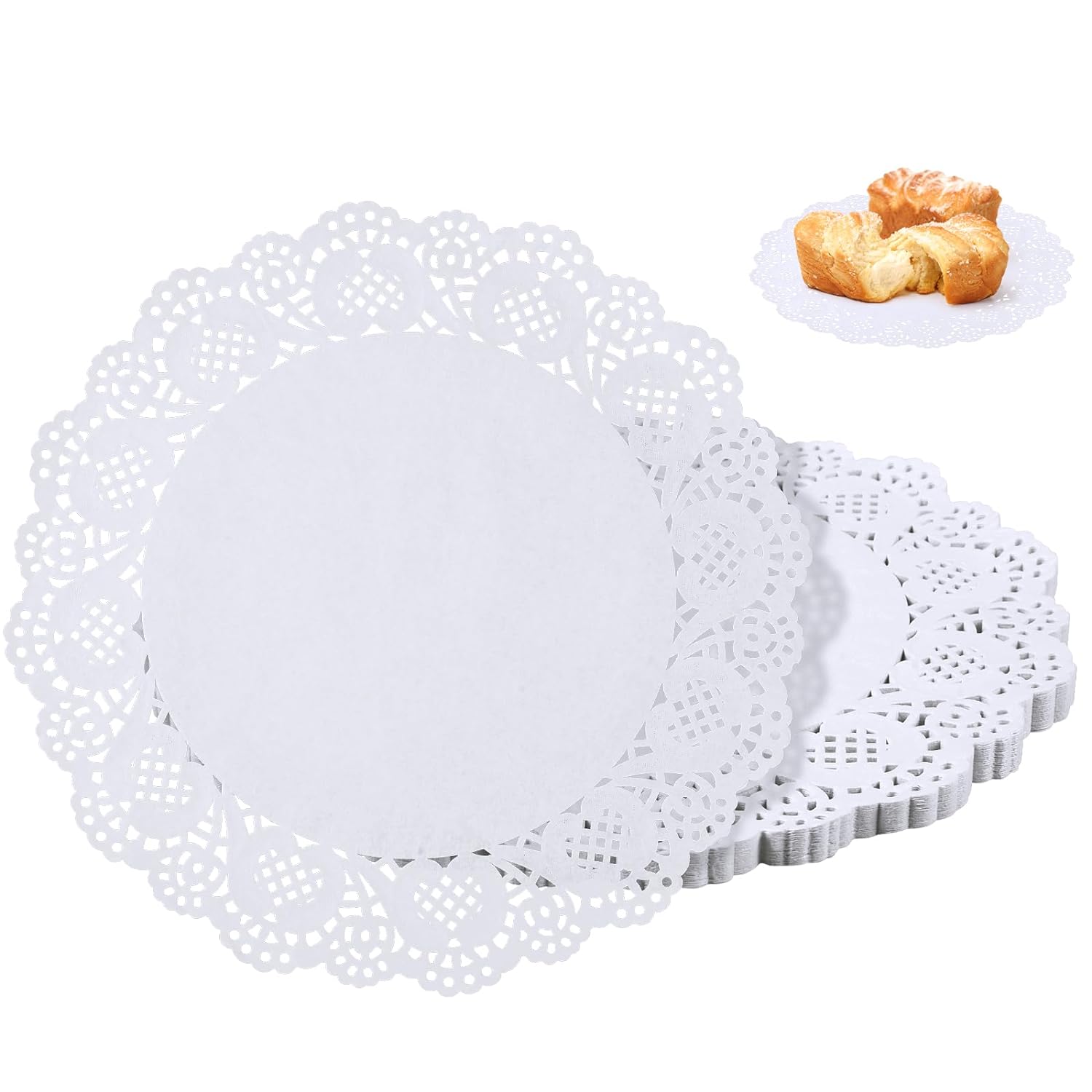 150 Pieces Paper Doilies, 12 Inch Doilies for Food, Disposable Lace Paper  Doilies for Tables, Round Paper Placemats Bulk for Cakes Desserts